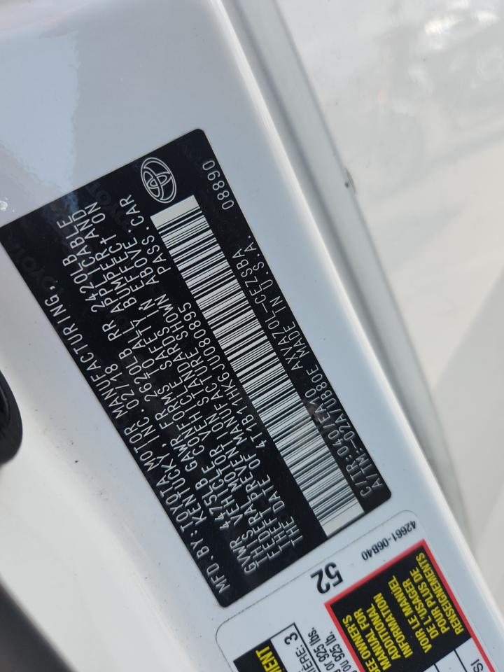 4T1B11HK6JU080895 TOYOTA CAMRY 2018