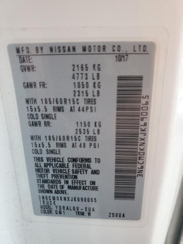 2018 Nissan Nv200 2.5S VIN: 3N6CM0KNXJK690065 Lot: 62553095