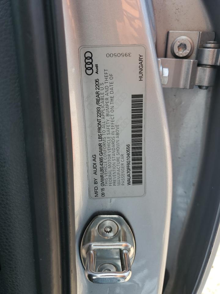 2016 Audi A3 Premium VIN: WAUA7GFF6G1040556 Lot: 56341525