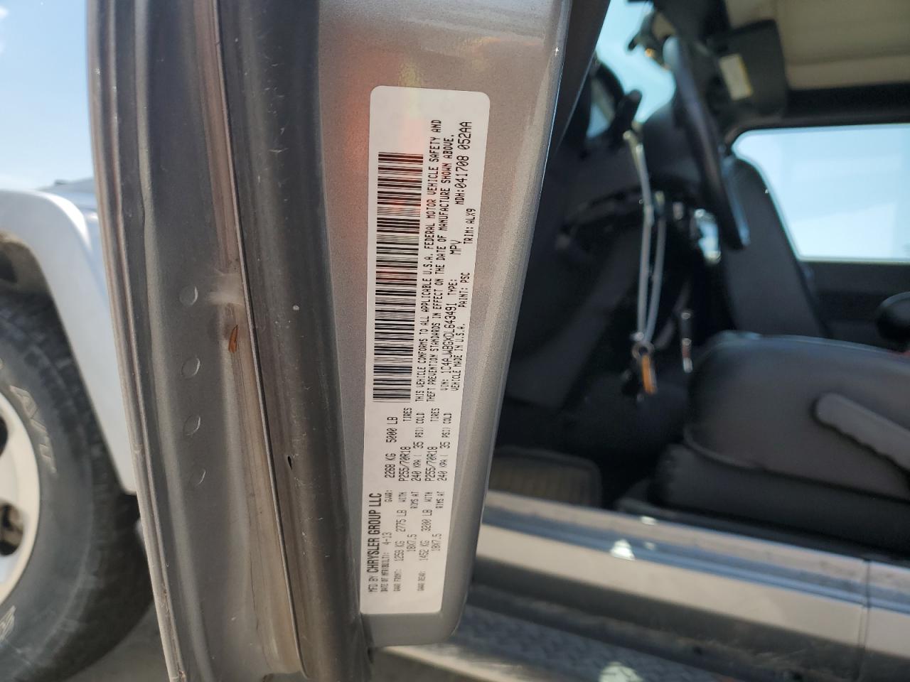 JEEP WRANGLER 2013 VIN 1C4AJWBGXDL643491 zdjęcie 13
