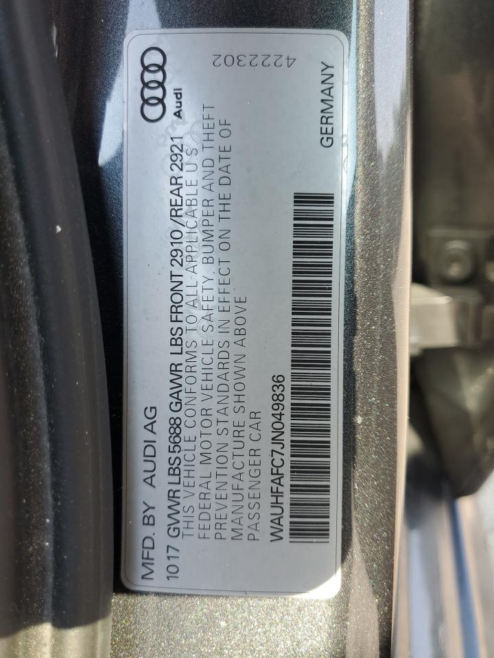 2018 Audi S6 Prestige VIN: WAUHFAFC7JN049836 Lot: 60546045
