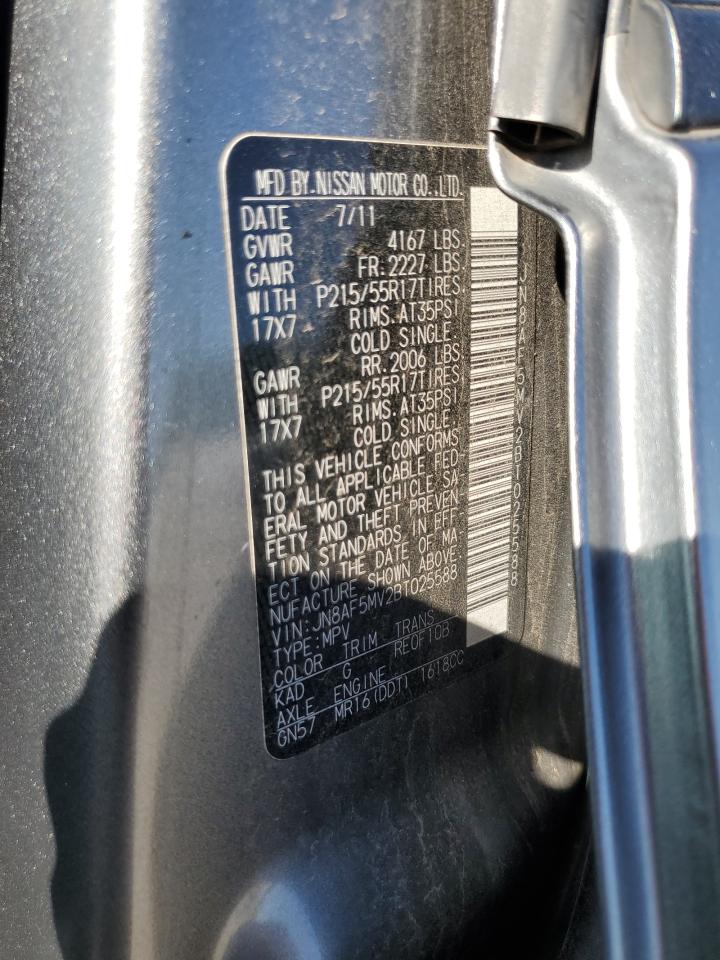 2011 Nissan Juke S VIN: JN8AF5MV2BT025588 Lot: 61978455