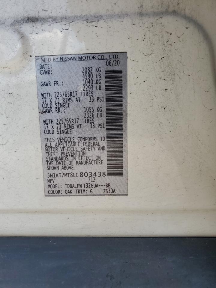 5N1AT2MT8LC803438 NISSAN ROGUE 2020