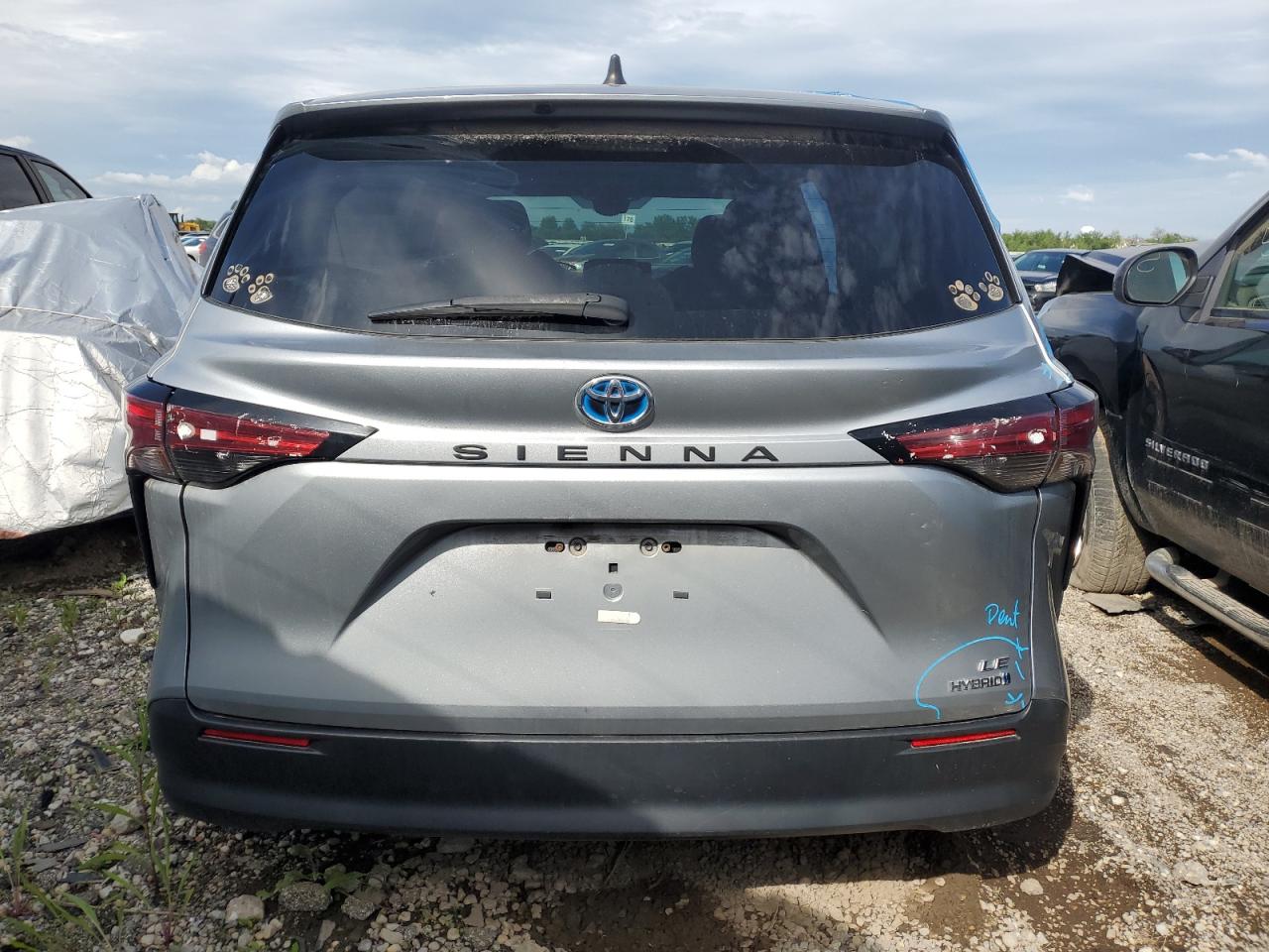 2021 Toyota Sienna Le VIN: 5TDKRKEC6MS029647 Lot: 59199425