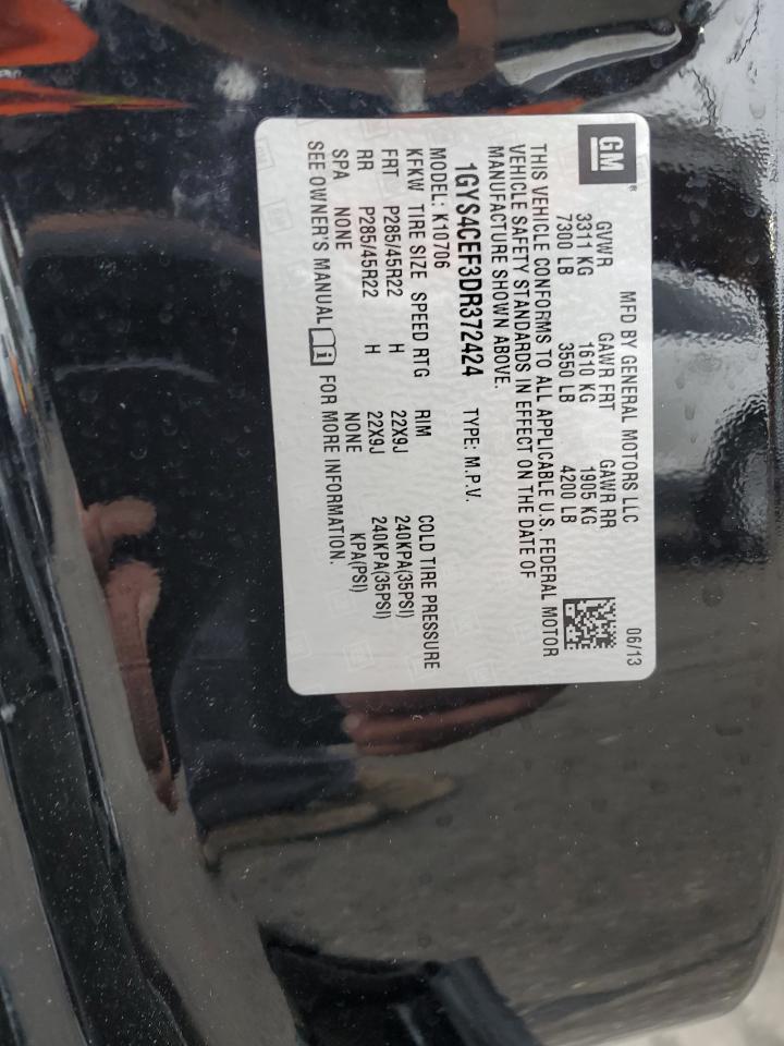 2013 Cadillac Escalade Premium VIN: 1GYS4CEF3DR372424 Lot: 62406235