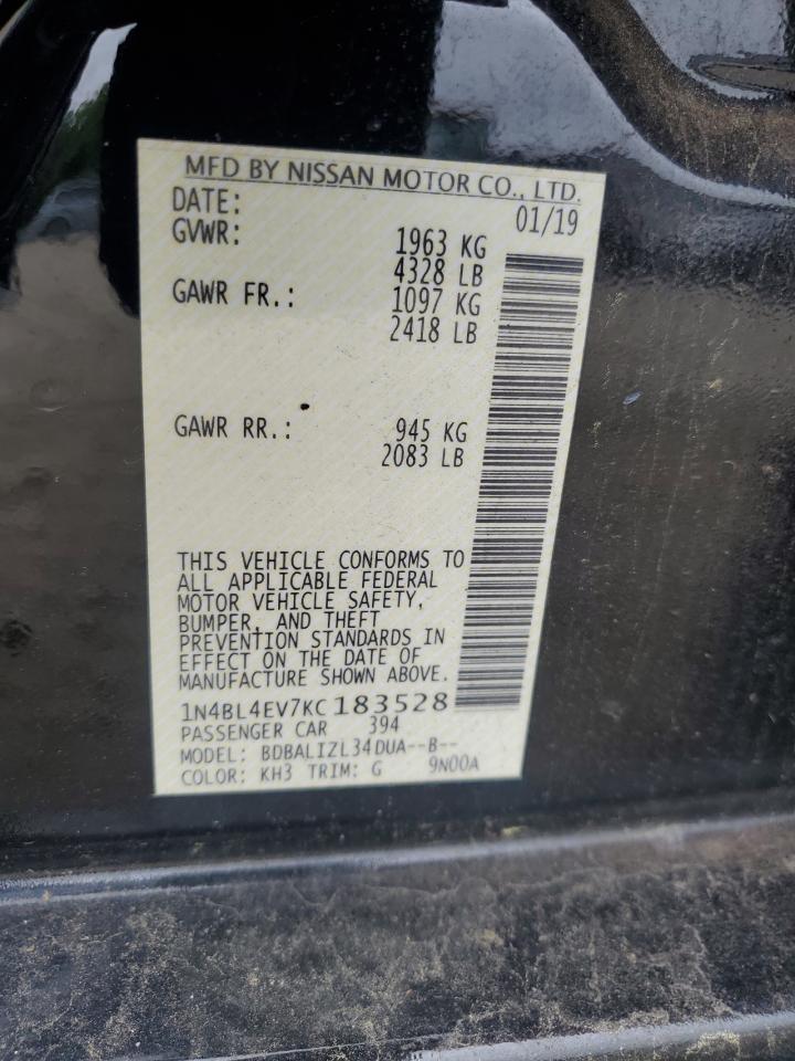 1N4BL4EV7KC183528 NISSAN ALTIMA 2019