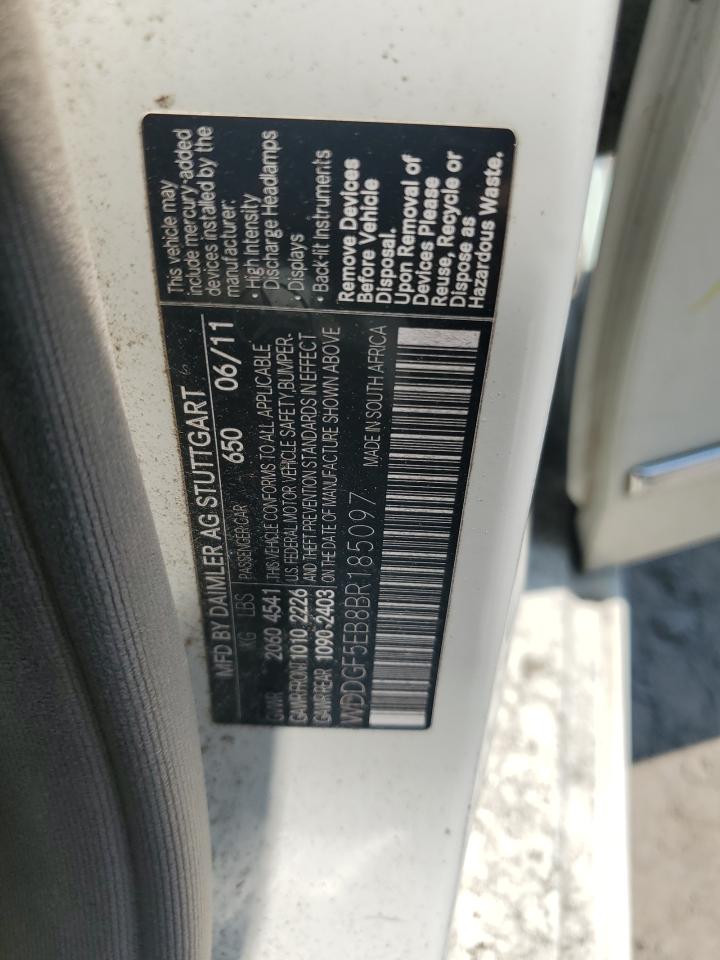 2011 Mercedes-Benz C 300 VIN: WDDGF5EB8BR185097 Lot: 62524365