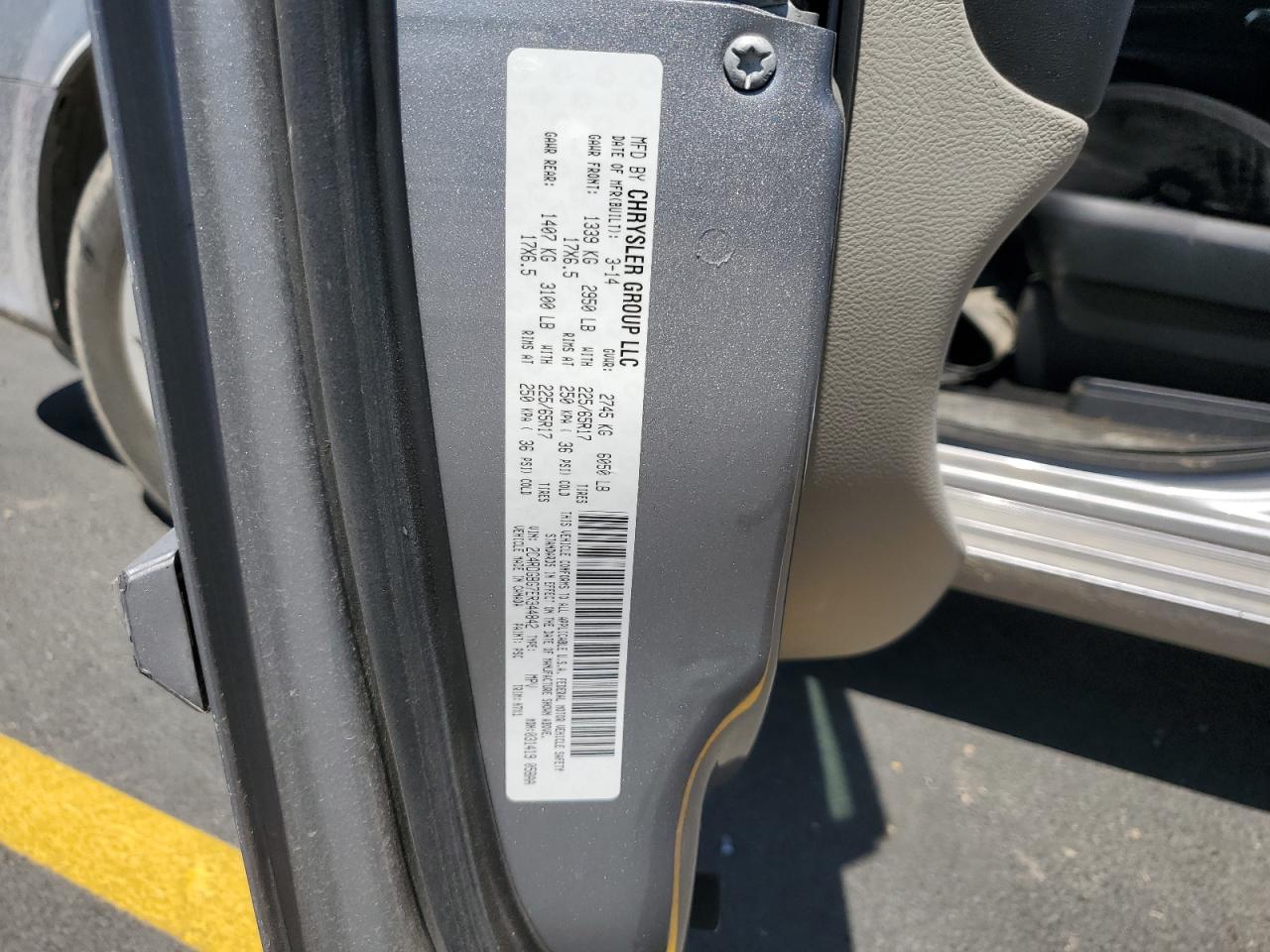 2014 Dodge Grand Caravan Se VIN: 2C4RDGBG7ER344842 Lot: 62558165
