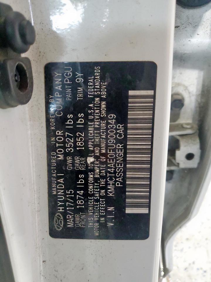2015 Hyundai Accent Gls VIN: KMHCT4AE0FU900349 Lot: 63116995