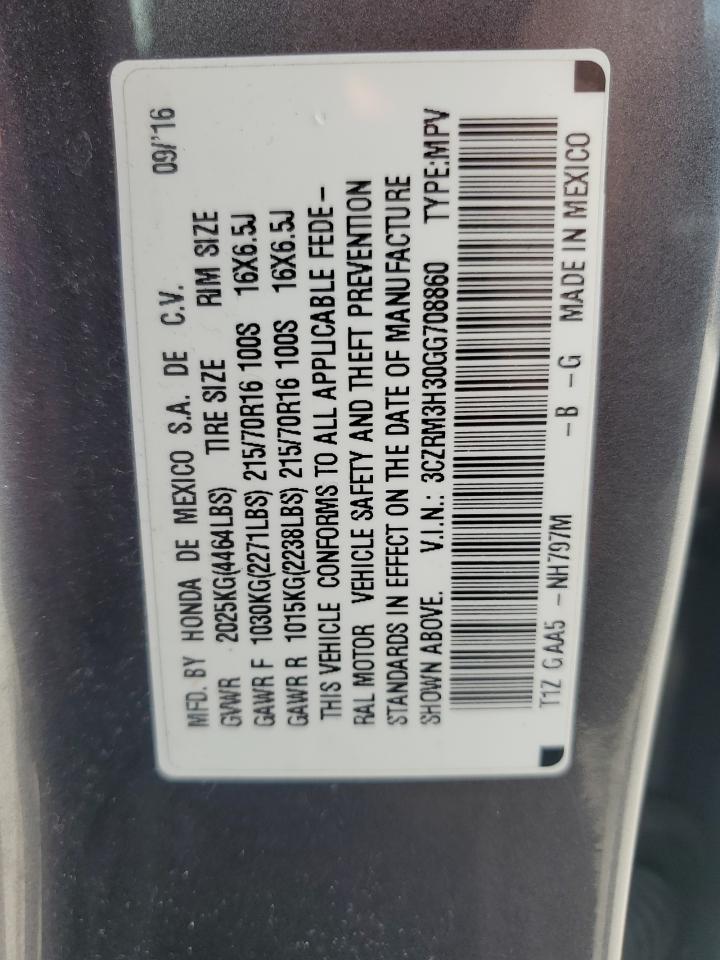 3CZRM3H30GG708860 HONDA CRV 2016