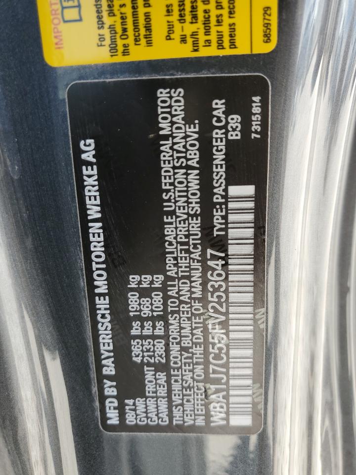 2015 BMW M235I VIN: WBA1J7C55FV253647 Lot: 60231395