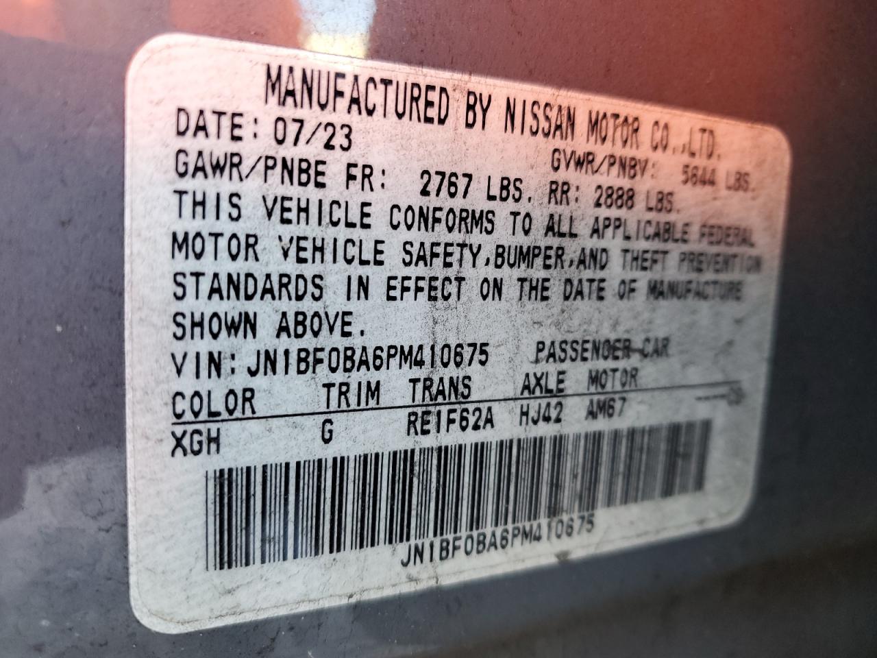 NISSAN ARIYA EVOL 2023 VIN JN1BF0BA6PM410675 photo 13