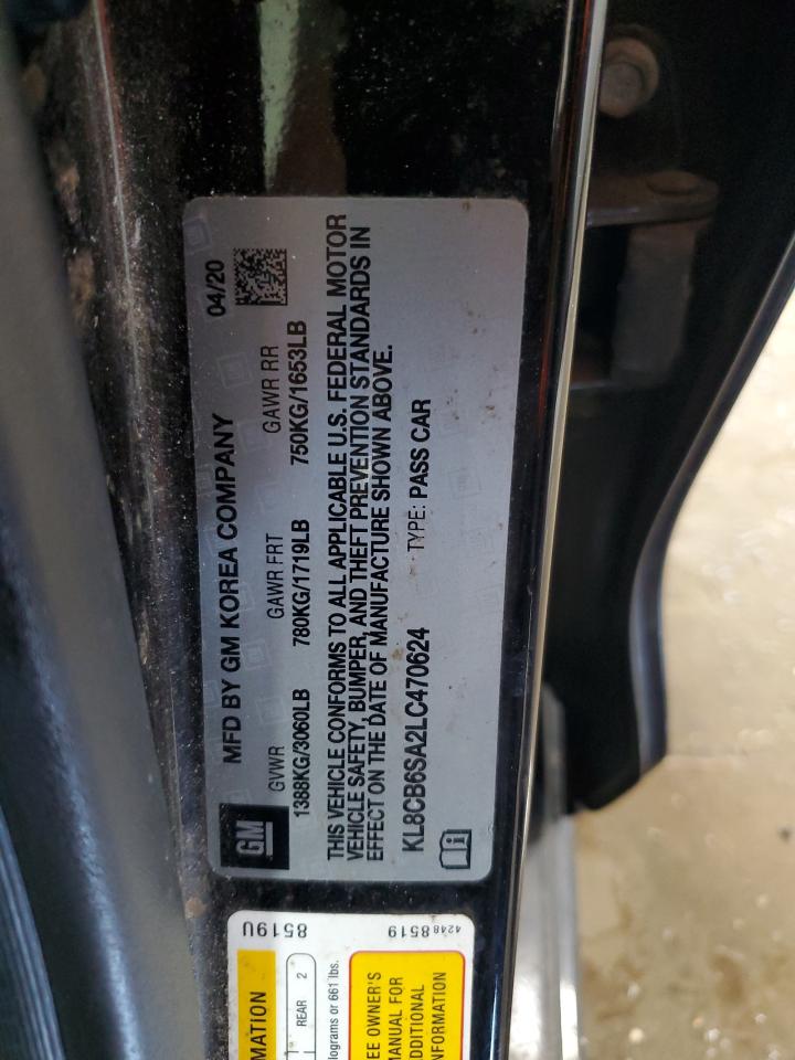 2020 Chevrolet Spark Ls VIN: KL8CB6SA2LC470624 Lot: 62332375