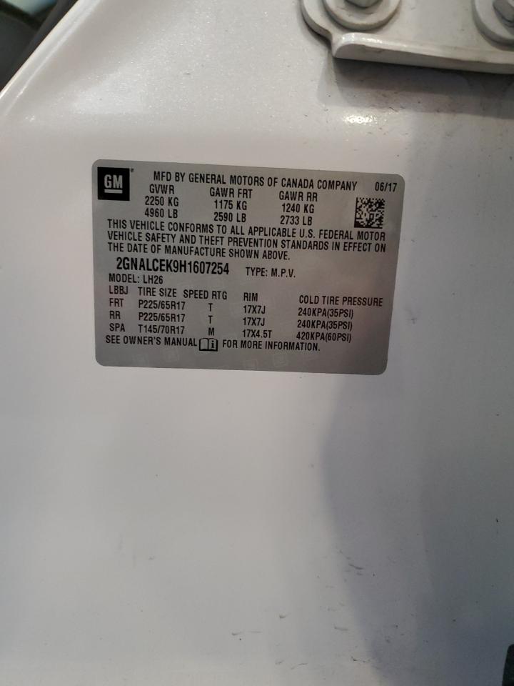 2GNALCEK9H1607254 CHEVROLET EQUINOX 2017