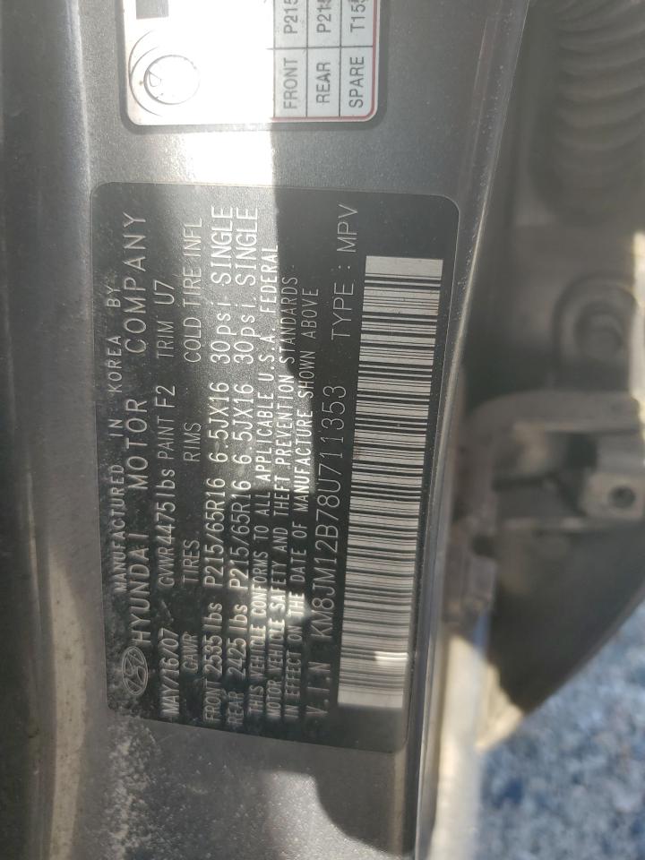km8jm12b78u711353 KM8JM12B78U711353 2008 Hyundai Tucson Gls