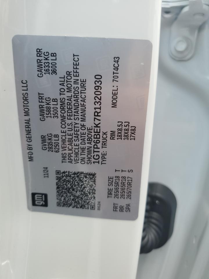 2024 GMC Canyon Elevation VIN: 1GTP6BEK7R1320930 Lot: 60790905
