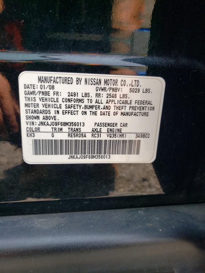 2008 Infiniti Ex35 Base VIN: JNKAJ09F68M356013 Lot: 59438015