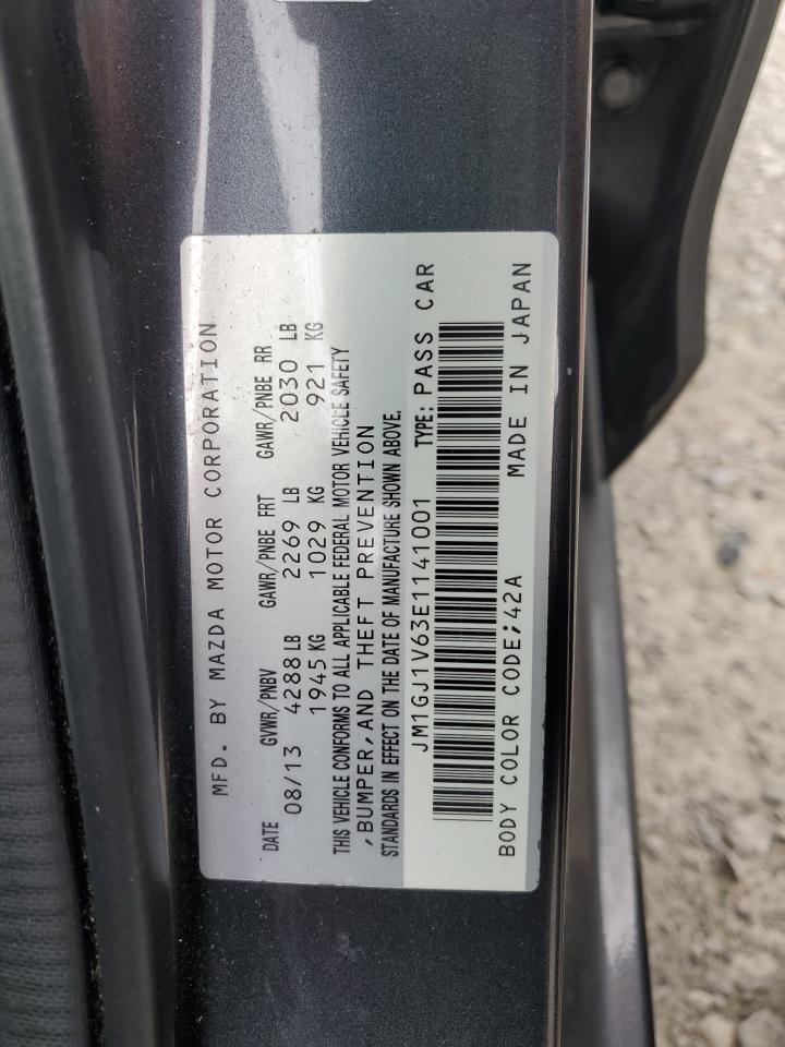 2014 Mazda 6 Touring VIN: JM1GJ1V63E1141001 Lot: 62761155