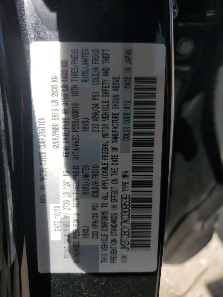 2019 Mazda Cx-9 Touring VIN: JM3TCBCY7K0309539 Lot: 58501475