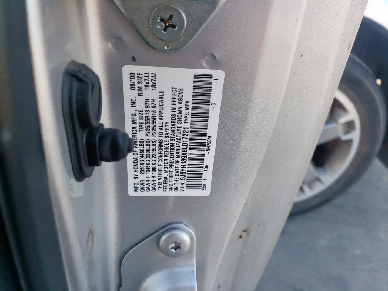 2008 Honda Element Sc VIN: 5J6YH189X8L017221 Lot: 62371025