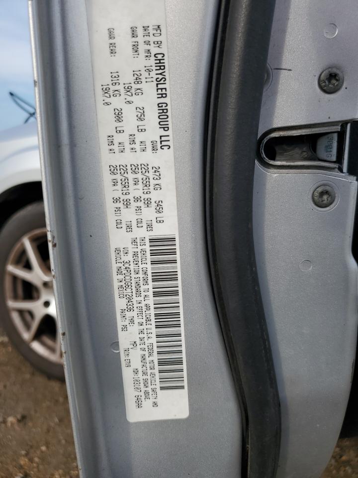 2012 Dodge Journey Crew VIN: 3C4PDCDG6CT204336 Lot: 62463585