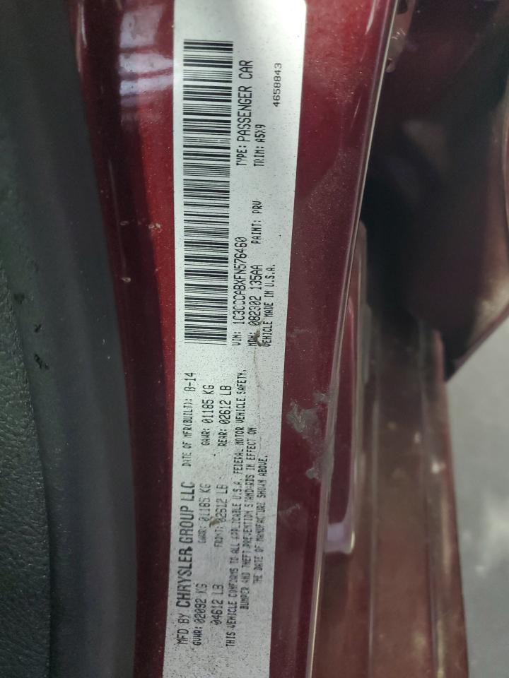 CHRYSLER 200 2015 VIN 1C3CCCABXFN576460 фото 12