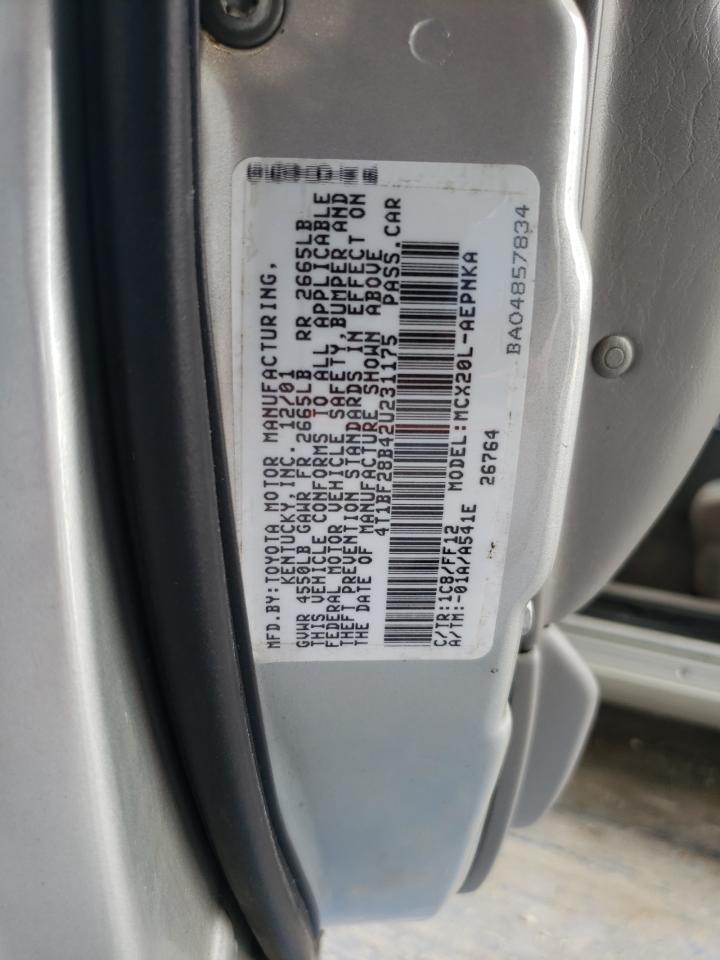 2002 Toyota Avalon Xl VIN: 4T1BF28B42U231175 Lot: 62806325