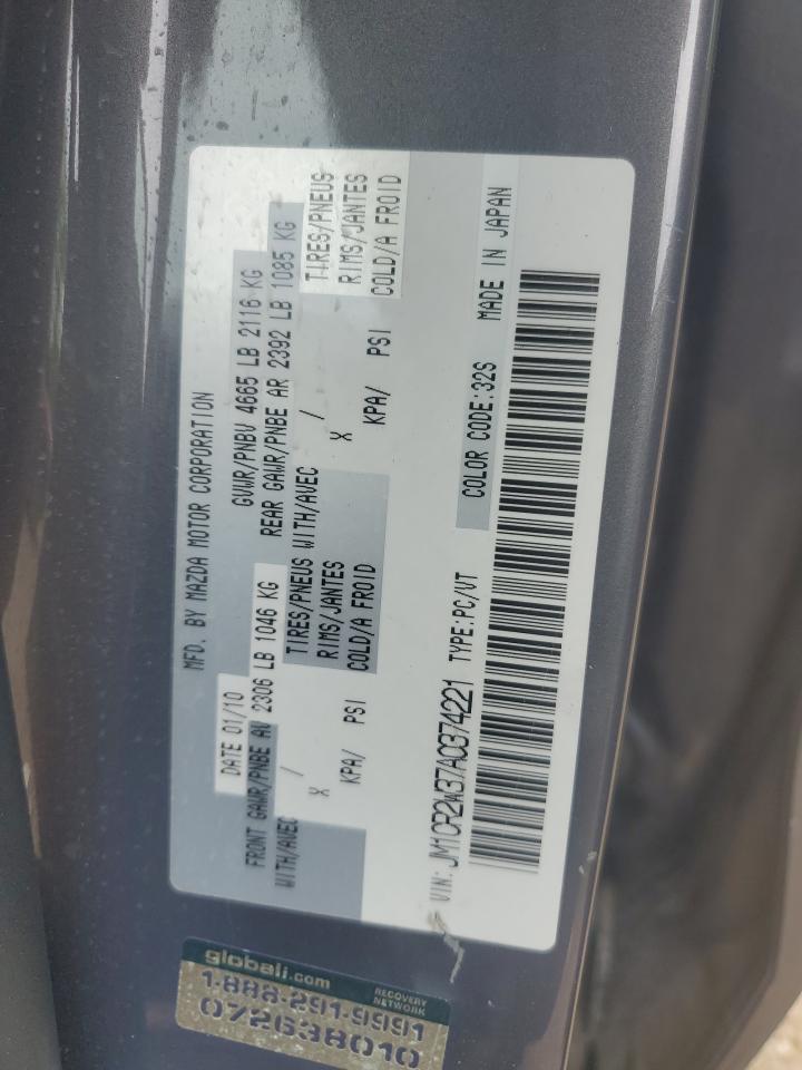 2010 Mazda 5 VIN: JM1CR2W37A0374221 Lot: 58051355