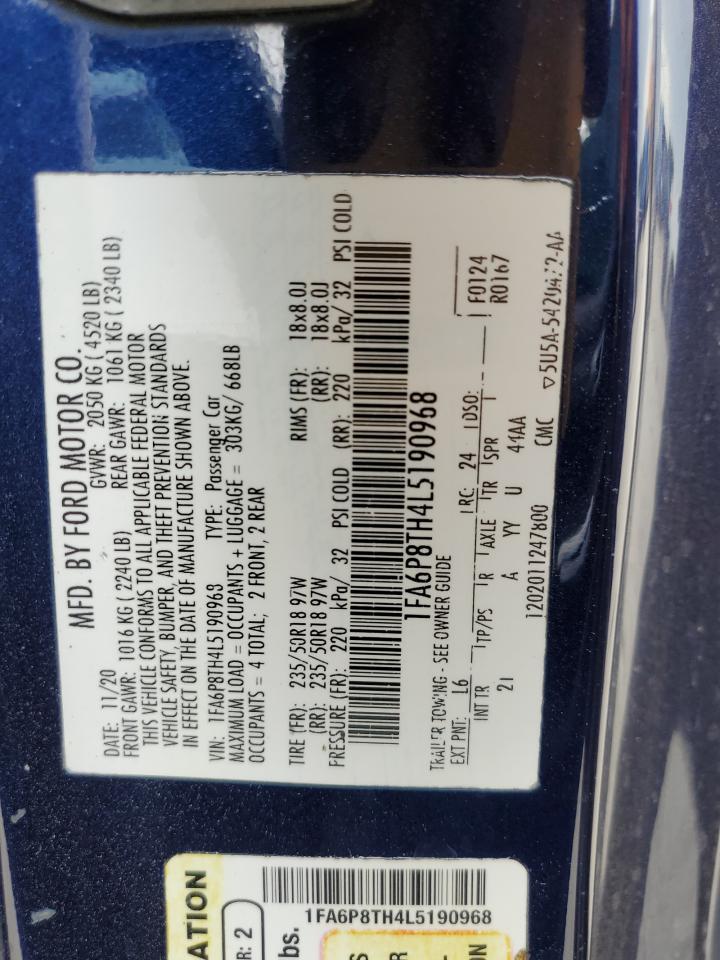 1FA6P8TH4L5190968 FORD ALL Models 2020