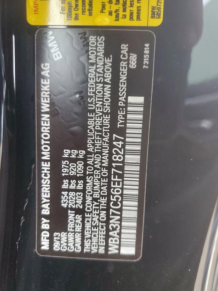 2014 BMW 428 I VIN: WBA3N7C56EF718247 Lot: 62502065