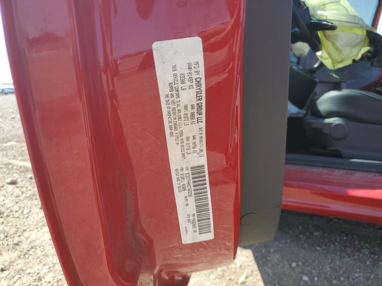 2013 Fiat 500 Sport VIN: 3C3CFFHHXDT623292 Lot: 61976875