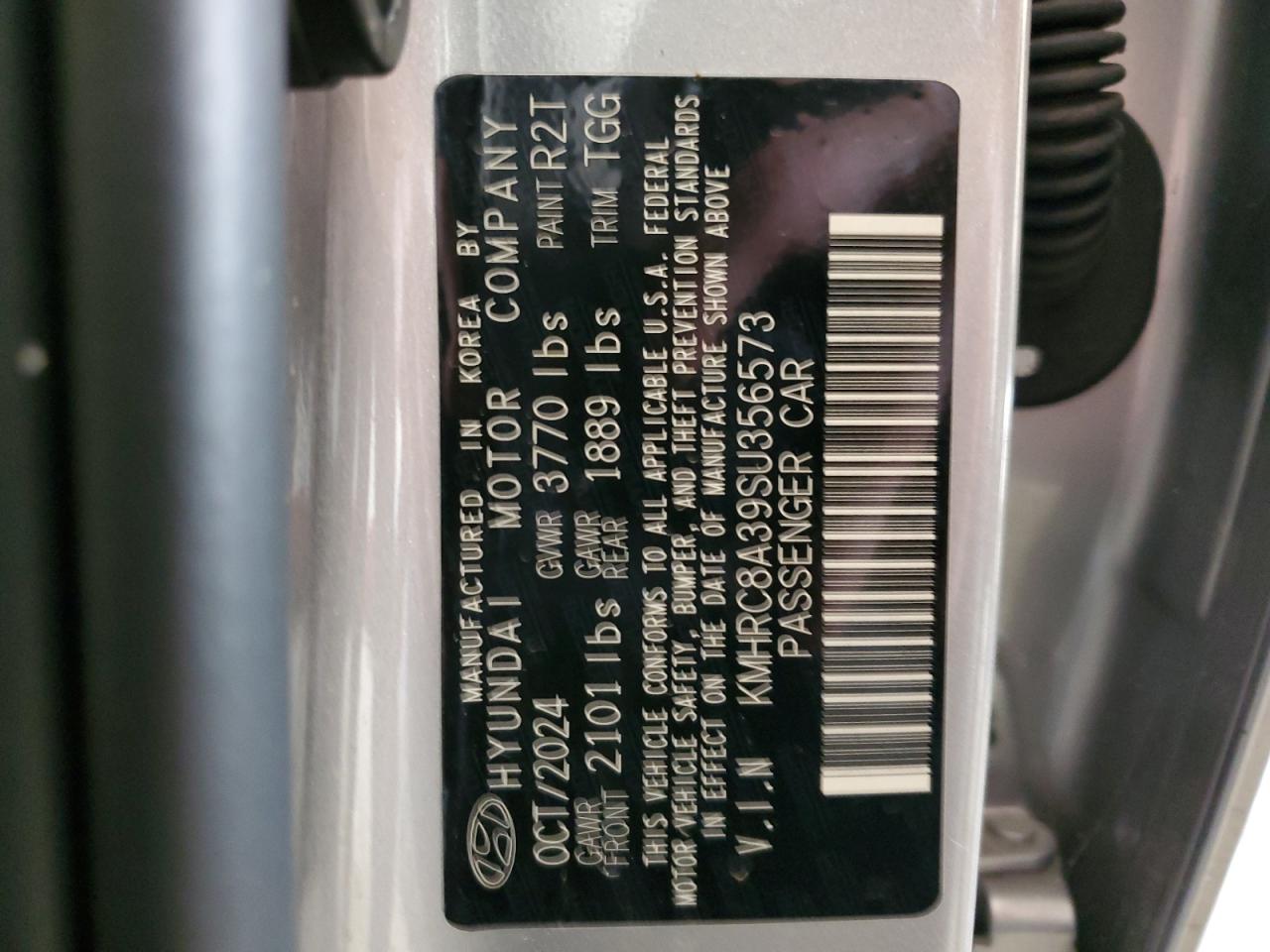 2025 Hyundai Venue Sel VIN: KMHRC8A39SU356573 Lot: 62515655