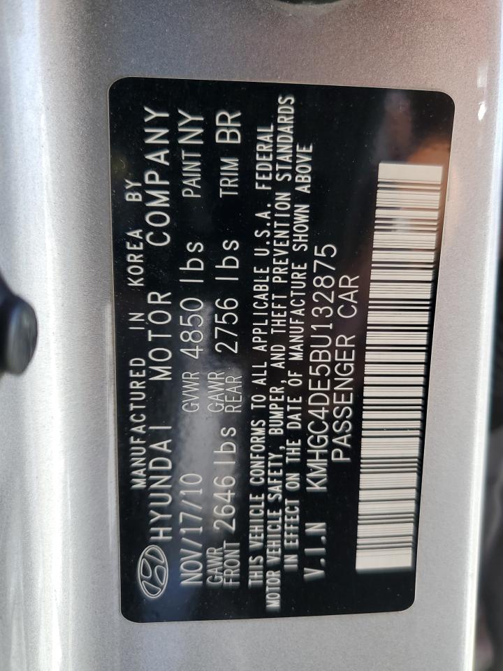 HYUNDAI GENESIS 2011 VIN KMHGC4DE5BU132875 photo 12