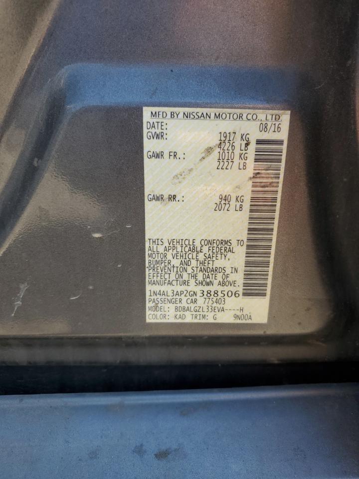 1N4AL3AP2GN388506 NISSAN ALTIMA 2016