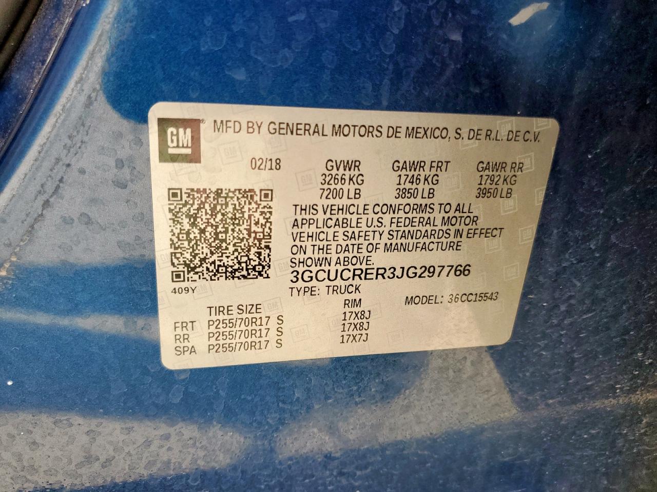 2018 Chevrolet Silverado C1500 Lt VIN: 3GCUCRER3JG297766 Lot: 61752735