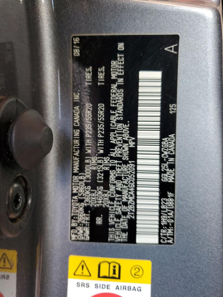 LEXUS RX350 2016 VIN 2T2BZMCA4GC052091 zdjęcie 12