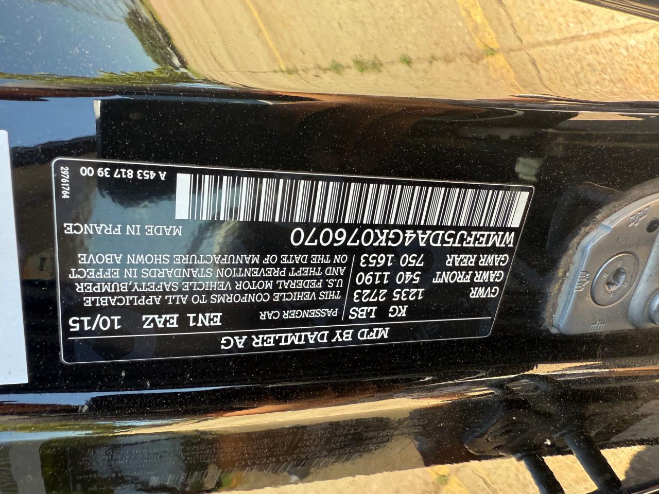 WMEFJ5DA4GK076070 SMART FORTWO 2016