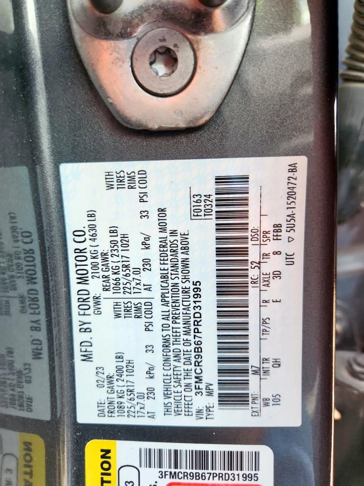 2023 Ford Bronco Sport Big Bend VIN: 3FMCR9B67PRD31995 Lot: 62305415