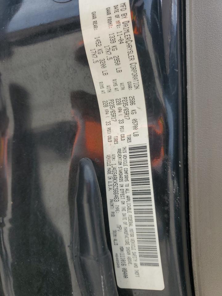 2005 Jeep Grand Cherokee Laredo VIN: 1J4GS48KX5C566463 Lot: 56979185