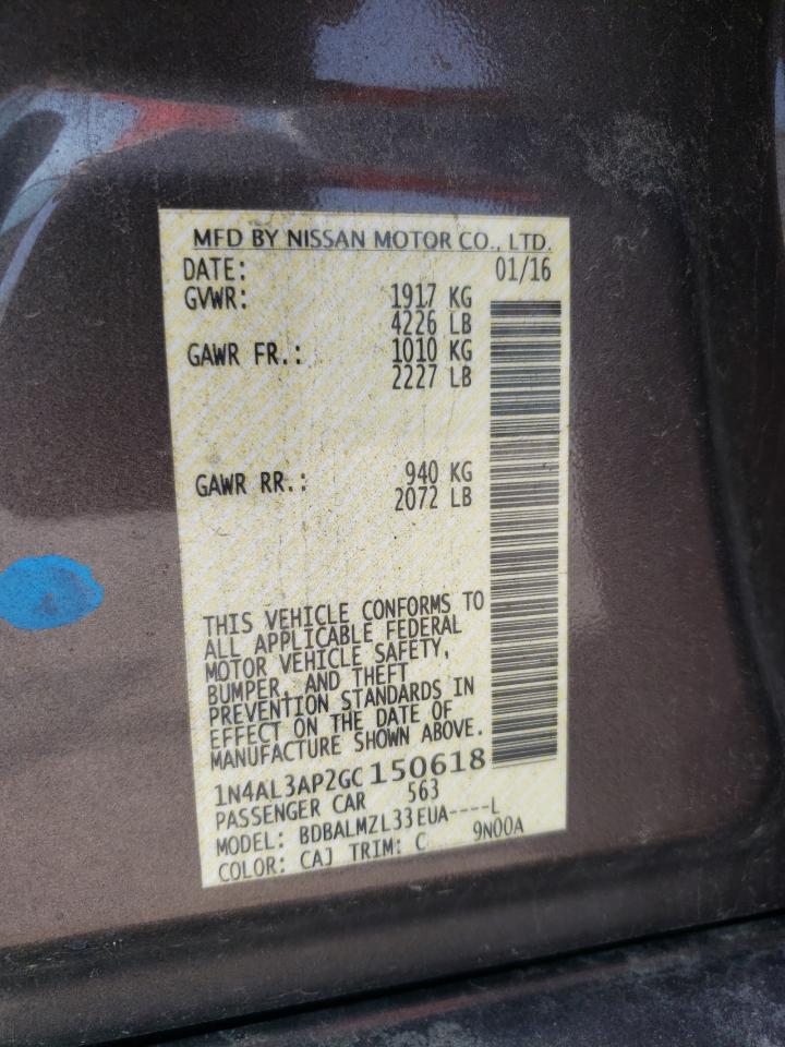 1N4AL3AP2GC150618 NISSAN ALTIMA 2016
