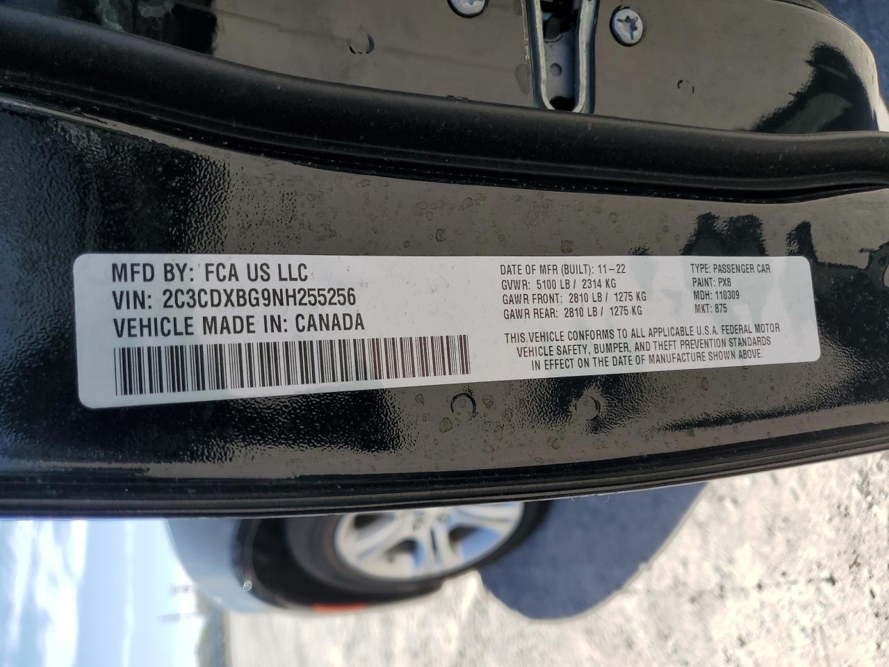 DODGE CHARGER 2022 VIN 2C3CDXBG9NH255256 фото 12
