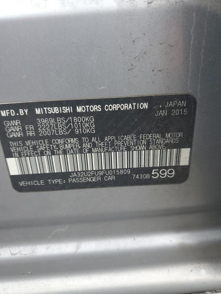 2015 Mitsubishi Lancer Es VIN: JA32U2FU9FU015809 Lot: 62588565