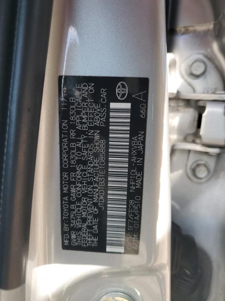 2014 Toyota Prius C VIN: JTDKDTB31E1085888 Lot: 61527765