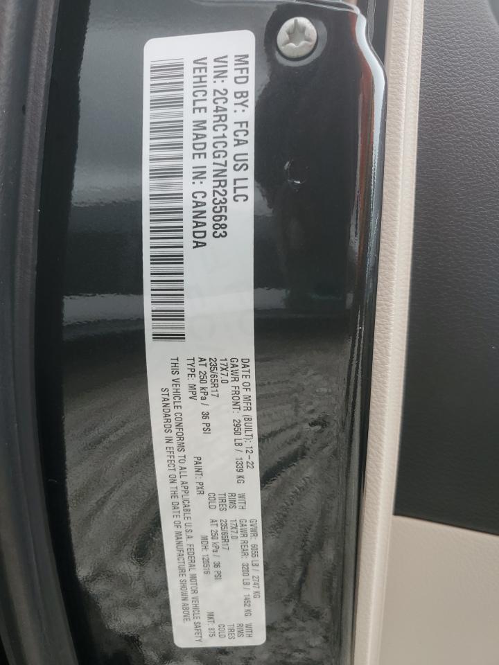 2022 Chrysler Voyager Lx VIN: 2C4RC1CG7NR235683 Lot: 60618305