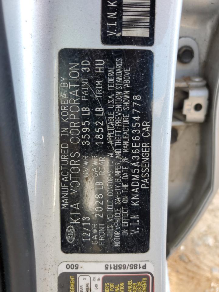2014 Kia Rio Lx VIN: KNADM5A36E6354778 Lot: 61857205
