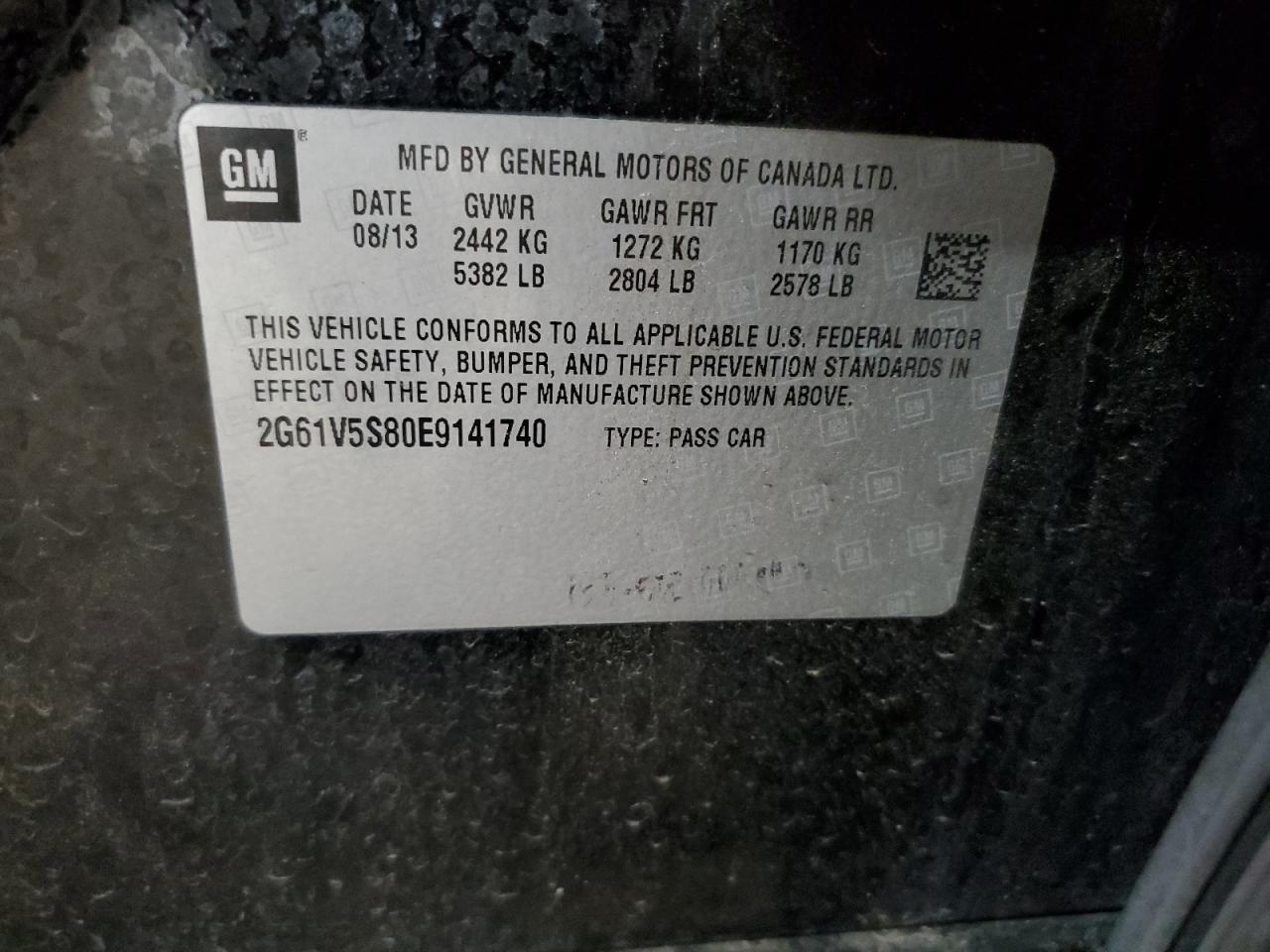 CADILLAC XTS 2014 VIN 2G61V5S80E9141740 фото 12