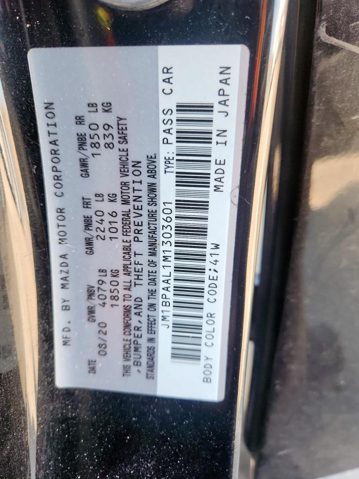 2021 Mazda 3 VIN: JM1BPAAL1M1303601 Lot: 63101125