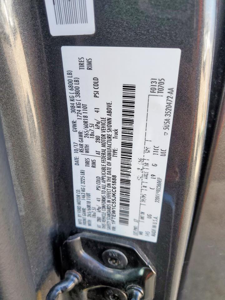 FORD F-150 2018 VIN 1FTEW1C55JKC61888 фото 13
