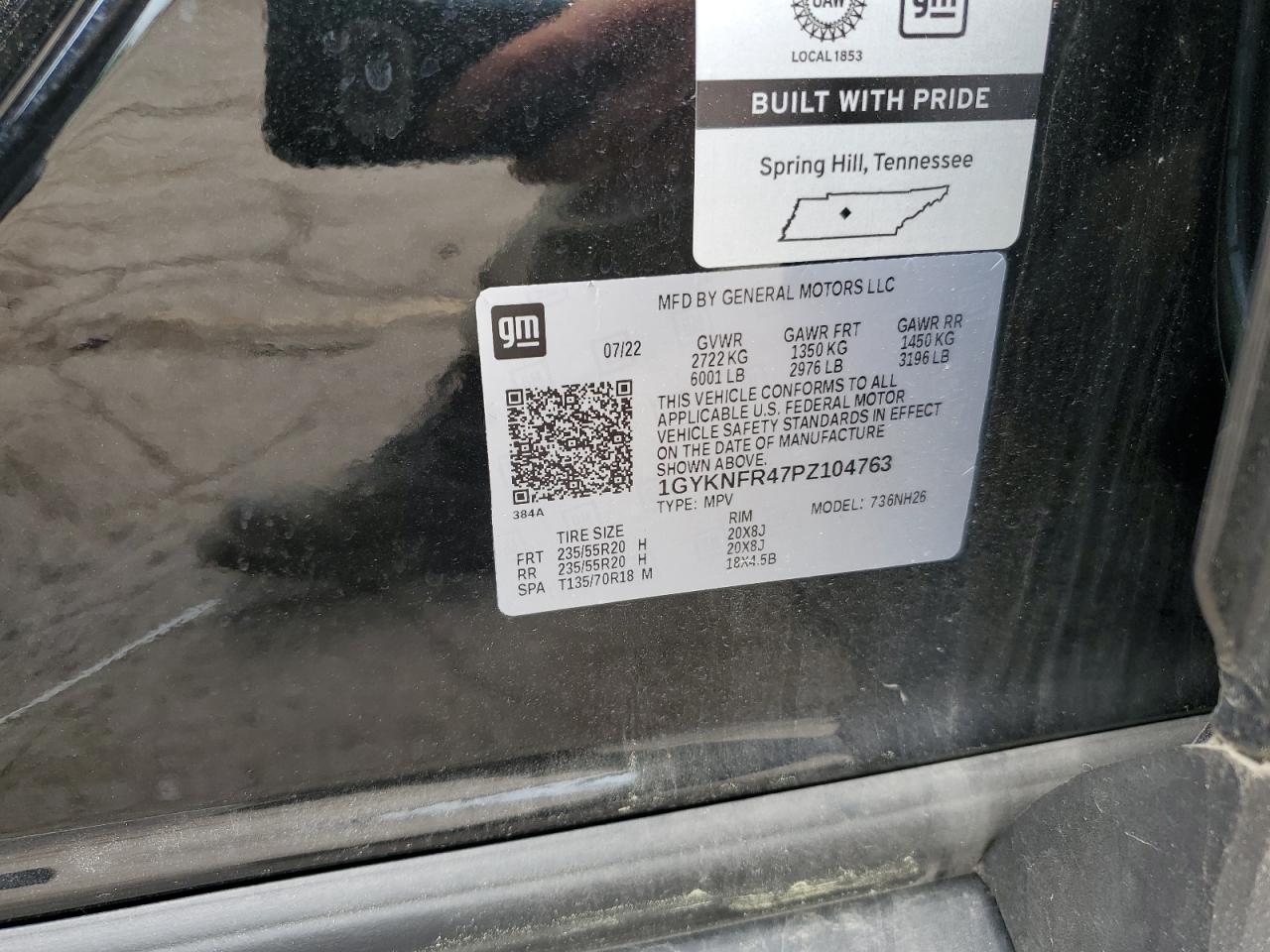 2023 Cadillac Xt5 Platinum Premium Luxury VIN: 1GYKNFR47PZ104763 Lot: 61362445