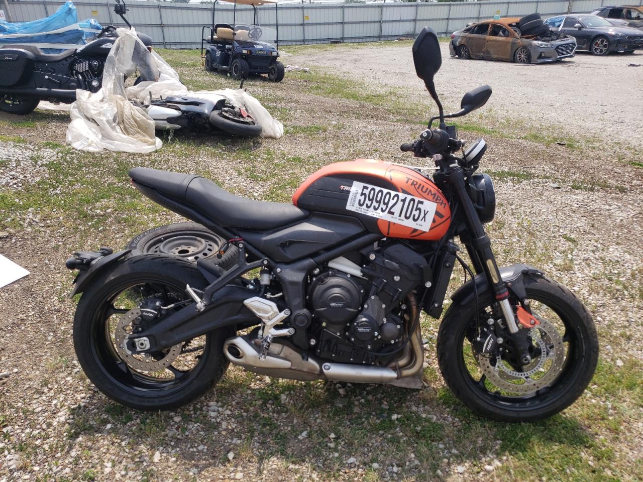 2023 Triumph Motorcycle Trident 660 orange null gas SMTL10UL3PTBK5490 photo #1